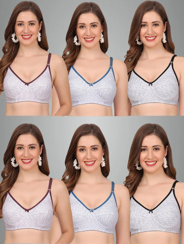 Maroon,_Blue_And_Black_Rockstar_Everyday_Non_Padded_Bra_For_Women_Pack_Of_6