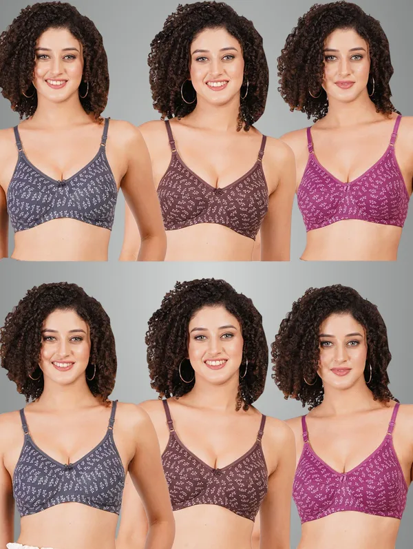 Grey,_Coffee_And_Purple_Ruchi_Everyday_Non_Padded_Bra_For_Women_Pack_Of_6