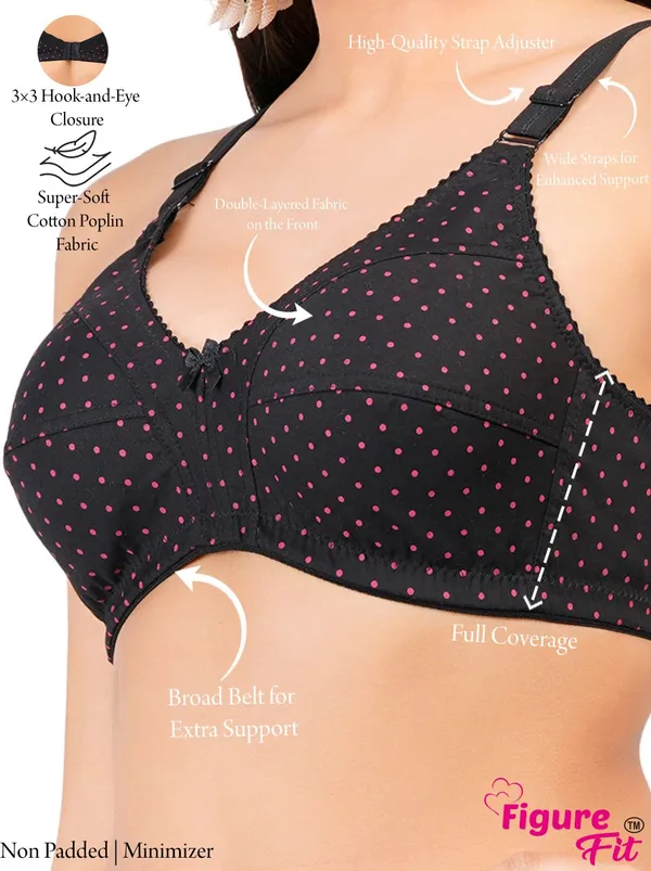 Black,_White,_Pink_And_Skin_Rupalidot_Minimizer_Non_Padded_Bra_For_Women_Pack_Of_4
