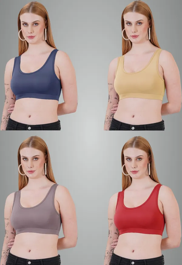 Navy_Blue,_Neude,_Dark_Grey_And_Maroon_Sports_Non_Padded_Bra_For_Women_Pack_Of_4