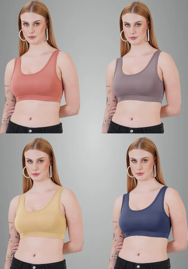 Rust,_Dark_Grey,_Navy_Blue_And_Neude_Sports_Non_Padded_Bra_For_Women_Pack_Of_4