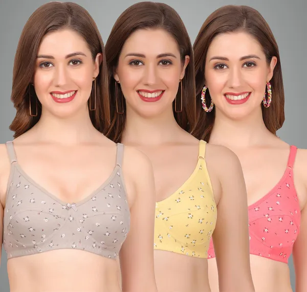 Grey,_Yellow_And_Carrot_Everyday_Non_Padded_Bra_For_Women_Pack_Of_3