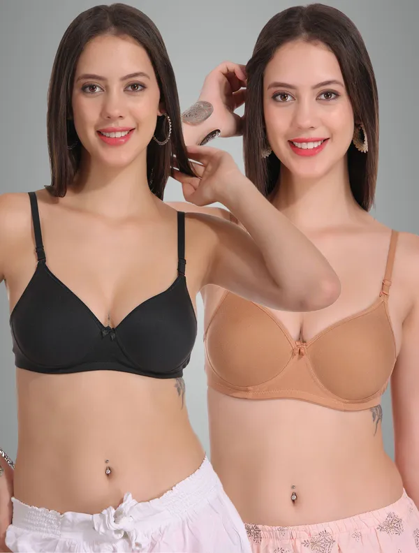 Black_And_Neude_Softpad_Tshirt_Lightly_Padded_Bra_For_Women_Pack_Of_2