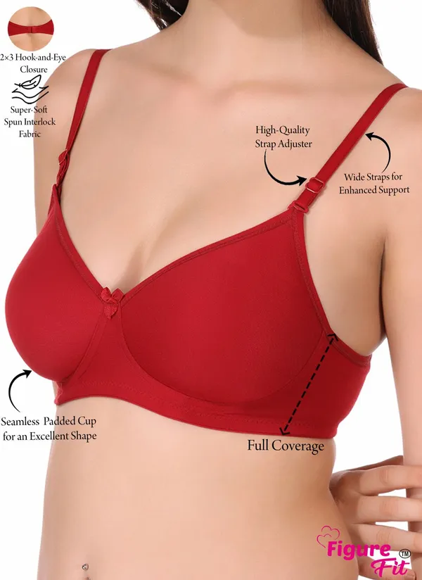 Maroon_And_Peach_Softpad_Everyday_Lightly_Padded_Bra_For_Women_Pack_Of_2