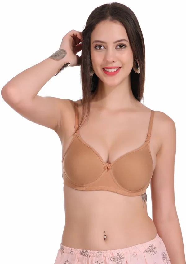Neude,_Black,_Skin_And_Maroon_Softpad_Tshirt_Lightly_Padded_Bra_For_Women_Pack_Of_4