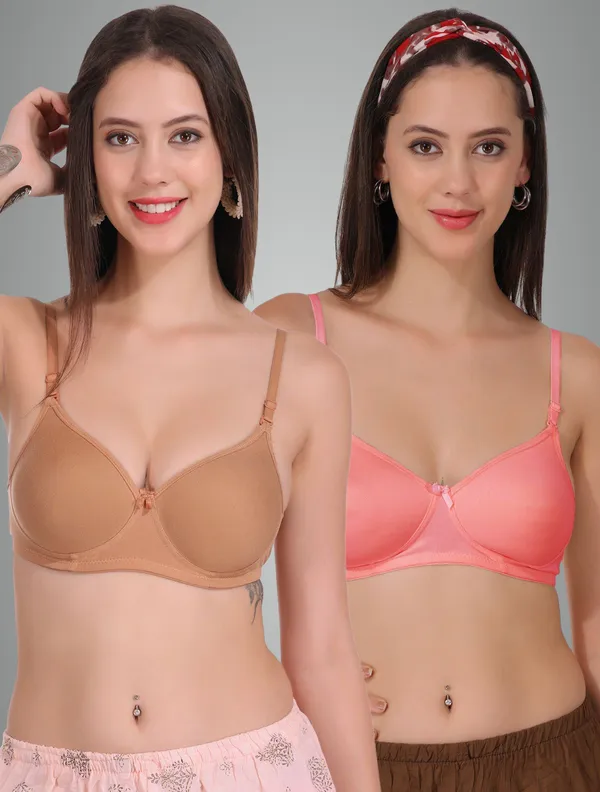 Neude_And_Carrot_Softpad_Tshirt_Lightly_Padded_Bra_For_Women_Pack_Of_2