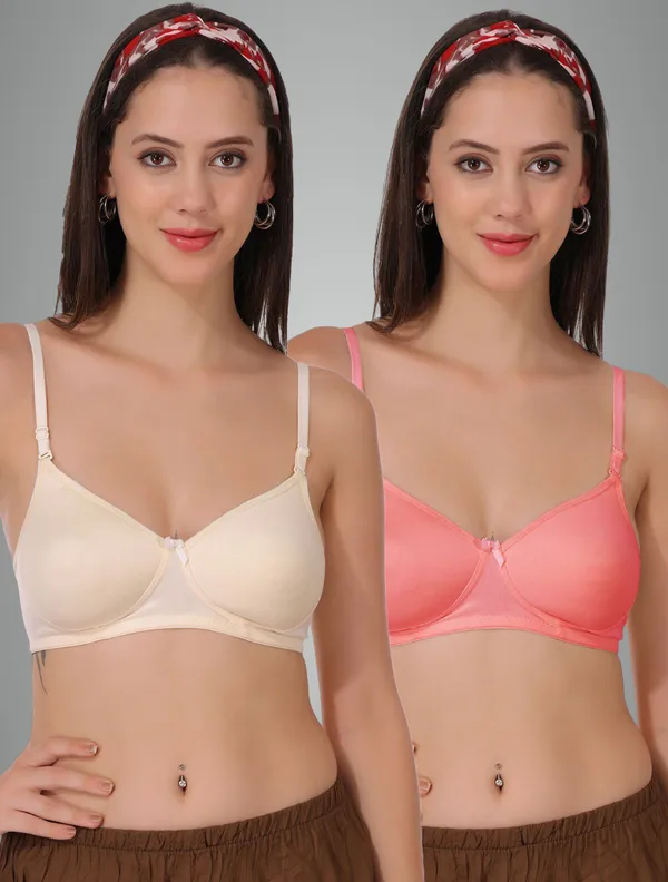 Skin_And_Carrot_Softpad_Tshirt_Lightly_Padded_Bra_For_Women_Pack_Of_2