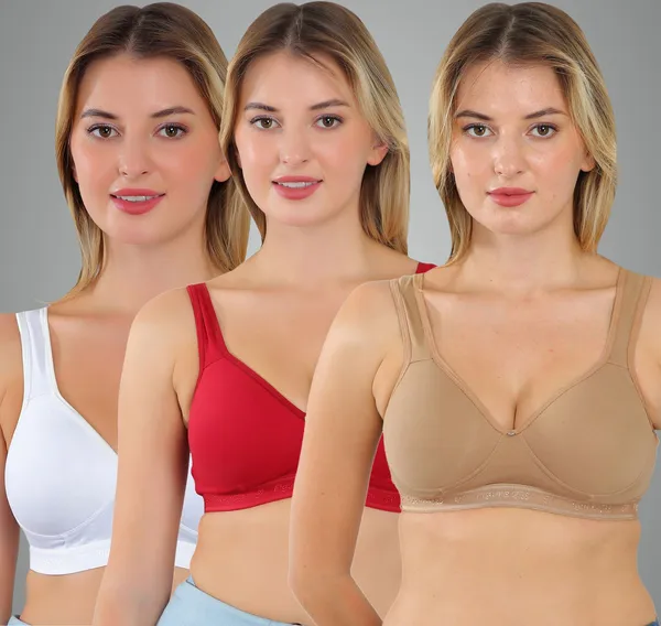 White,_Maroon_And_Neude_Zara_Sports_Lightly_Padded_Bra_For_Women_Pack_Of_3