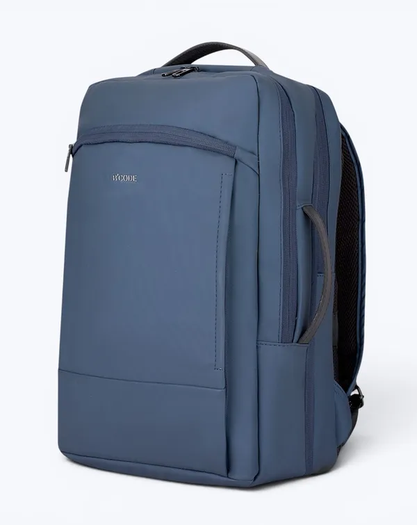 B’CODE_Pro-Axis_38L_Vegan_Leather_Laptop_Backpack_–_15.6_Inch,_Expandable,_Multi-Compartment