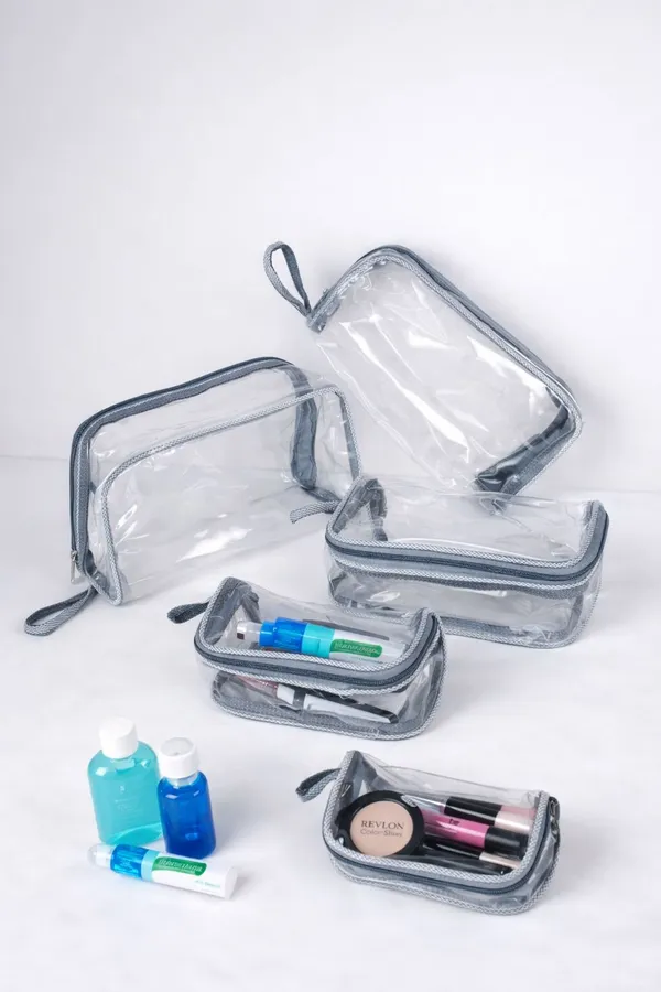 4_PCS_Transparent_Waterproof_Travel_Pouch_Set_–_Spill-Proof_Clear_PVC_Cosmetic_&_Toiletry_Organizers_with_Zipper_|_Easy-to-Clean_Multi-Size_Storage_Bags