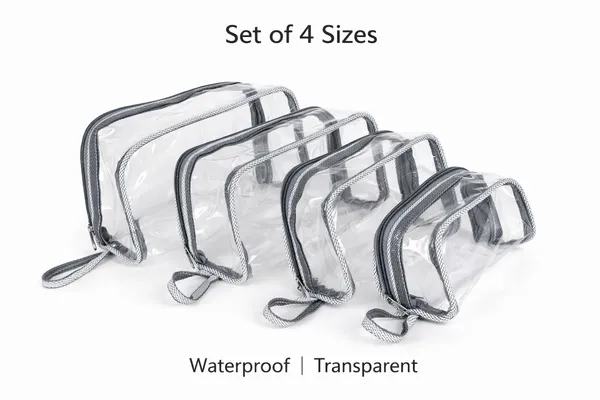 4_PCS_Transparent_Waterproof_Travel_Pouch_Set_–_Spill-Proof_Clear_PVC_Cosmetic_&_Toiletry_Organizers_with_Zipper_|_Easy-to-Clean_Multi-Size_Storage_Bags
