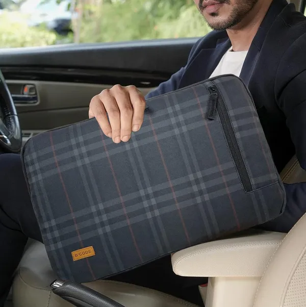 B'CODE_Premium_Black_Padded_Laptop_Sleeve_Bag_with_Handles_&_Charger_Pocket_(Fits_up_to_15.6_Inch_Laptops)