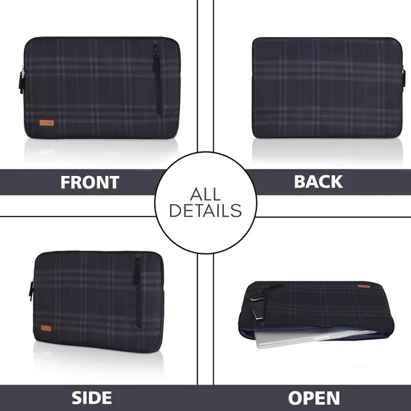 B'CODE_Premium_Black_Padded_Laptop_Sleeve_Bag_with_Handles_&_Charger_Pocket_(Fits_up_to_15.6_Inch_Laptops)