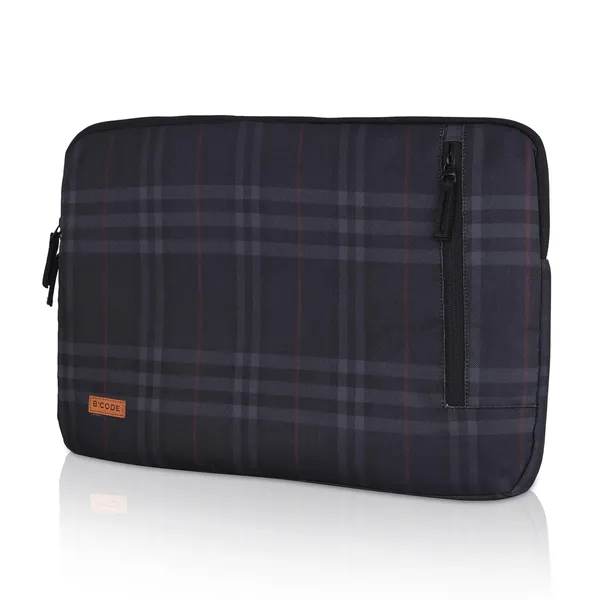 B'CODE_Premium_Black_Padded_Laptop_Sleeve_Bag_with_Handles_&_Charger_Pocket_(Fits_up_to_15.6_Inch_Laptops)