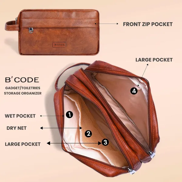 Tan_Travel_Toiletry_Organizer_Kit_For_Unisex