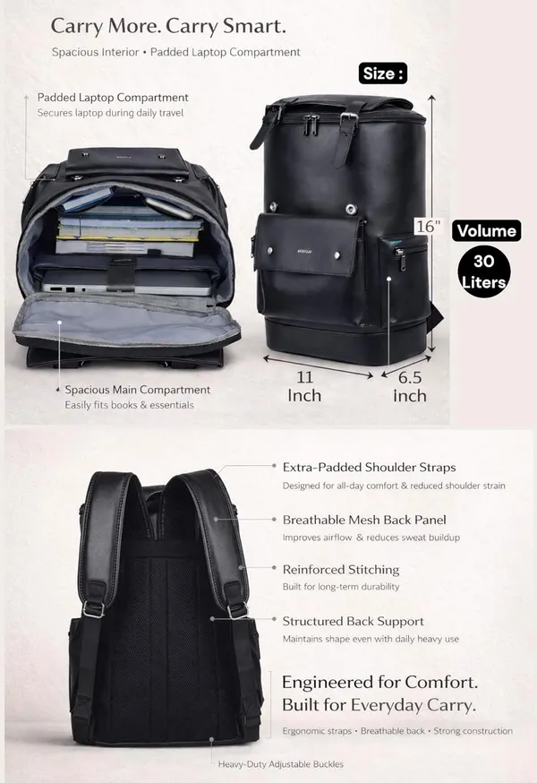 VENTRO_Black_Vegan_Leather_Laptop_Backpack_For_Unisex
