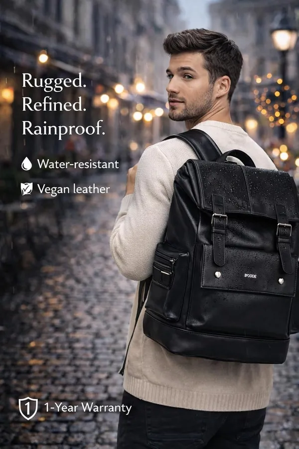 VENTRO_Black_Vegan_Leather_Laptop_Backpack_For_Unisex