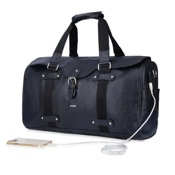 BCODE_TECHNO_Black_Travel_Duffel_Bag_With_Usb_Port_For_Unisex