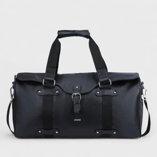 BCODE_TECHNO_Black_Travel_Duffel_Bag_With_Usb_Port_For_Unisex