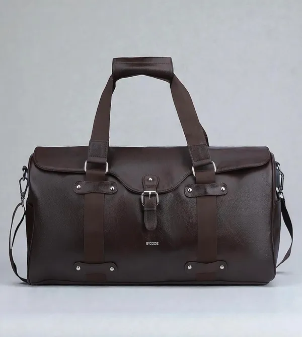 BCODE_TECHNO_Brown_Travel_Duffel_Bag_With_Usb_Port_For_Unisex