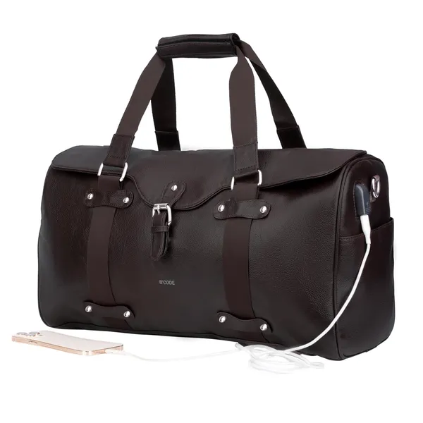 BCODE_TECHNO_Brown_Travel_Duffel_Bag_With_Usb_Port_For_Unisex