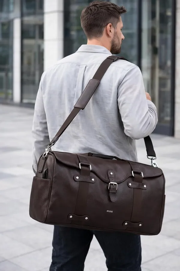 BCODE_Techno_BROWN_Travel_Duffel_Bag_For_Unisex