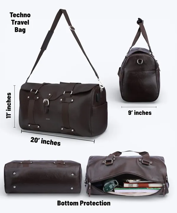 BCODE_Techno_BROWN_Travel_Duffel_Bag_For_Unisex