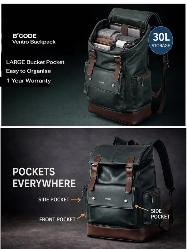 Ventro_Bottle_Green_Vegan_Leather_Laptop_Backpack_For_Unisex