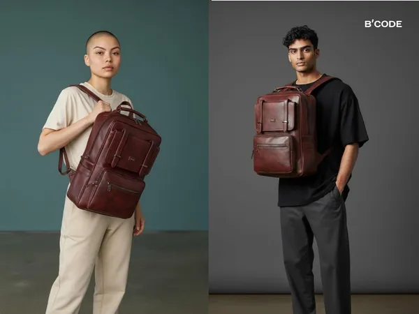 BCODE_Primepro_Brown_Vegan_Leather_Laptop_Backpack_For_Unisex