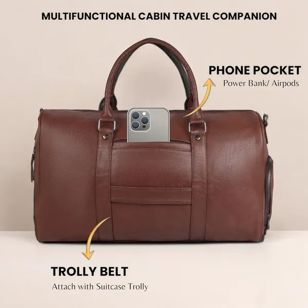 BCODE_SHOES_DUFFEL_Brown_Duffel_Bag_For_Unisex