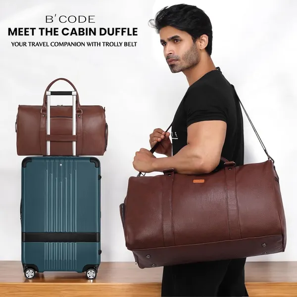 BCODE_SHOES_DUFFEL_Brown_Duffel_Bag_For_Unisex
