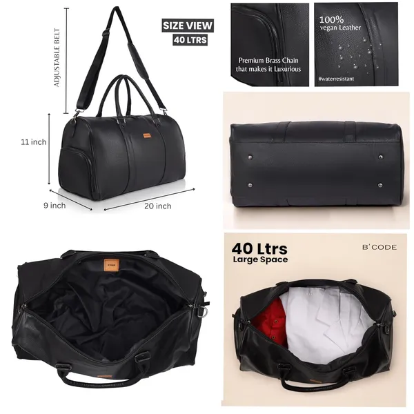 BCODE_SHOES_DUFFEL_Black_Duffel_Bag_For_Unisex