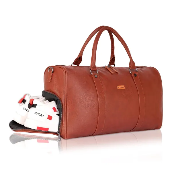 BCODE_SHOES_Tan_Duffle_Bag_For_Unisex