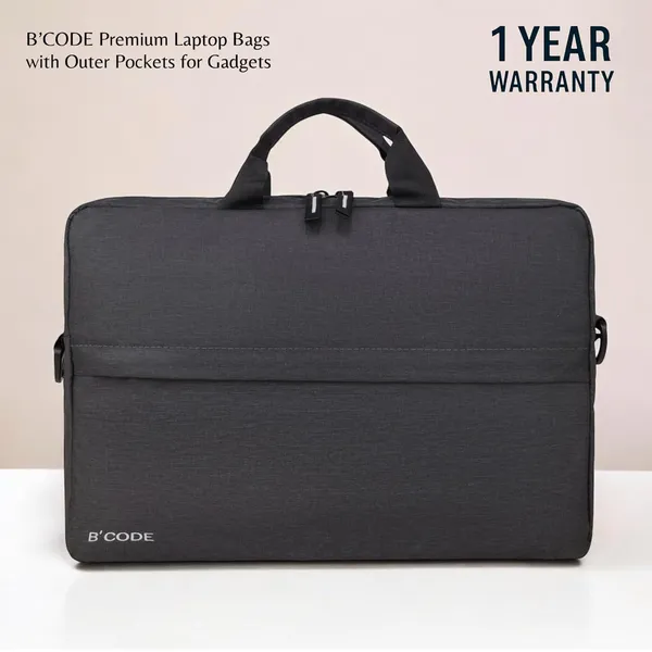 B'CODE_Premium_Black_Laptop_Bag_with_Handle_&_Detachable_Shoulder_Strap_for_Men_&_Women_(Fits_up_to_15.6_Inch_Laptops)