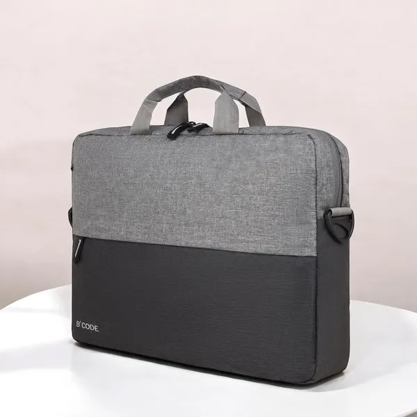 B'CODE_Premium_Grey_Laptop_Bag_with_Handle_&_Detachable_Shoulder_Strap_for_Men_&_Women_(Fits_up_to_15.6_Inch_Laptops)