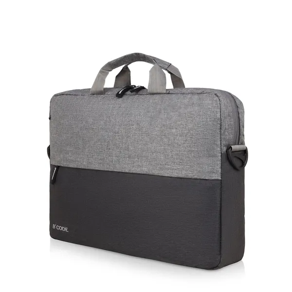 B'CODE_Premium_Grey_Laptop_Bag_with_Handle_&_Detachable_Shoulder_Strap_for_Men_&_Women_(Fits_up_to_15.6_Inch_Laptops)