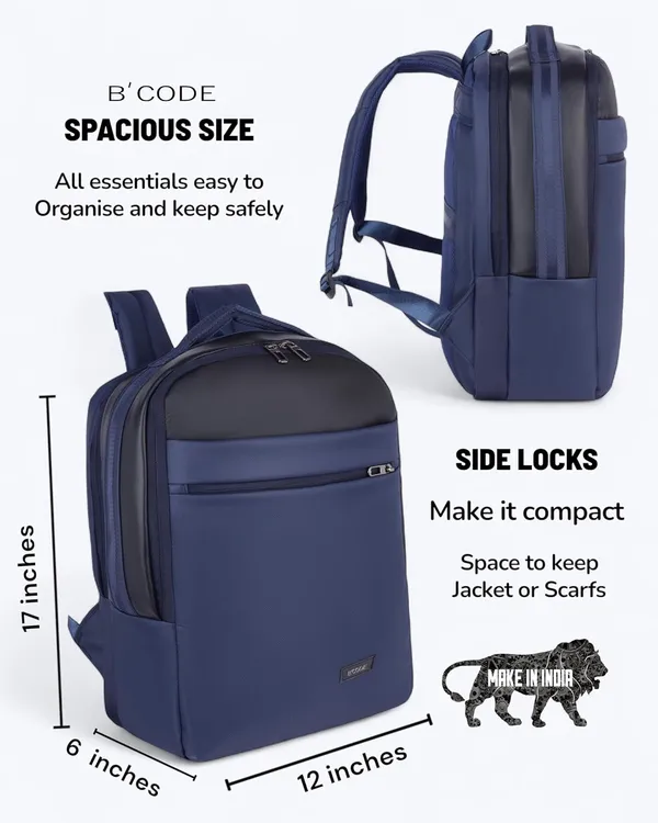 BCODE_AIRPRO_Blue_Laptop_Backpack_With_Cordura_And_Vegan_Leather_For_Unisex