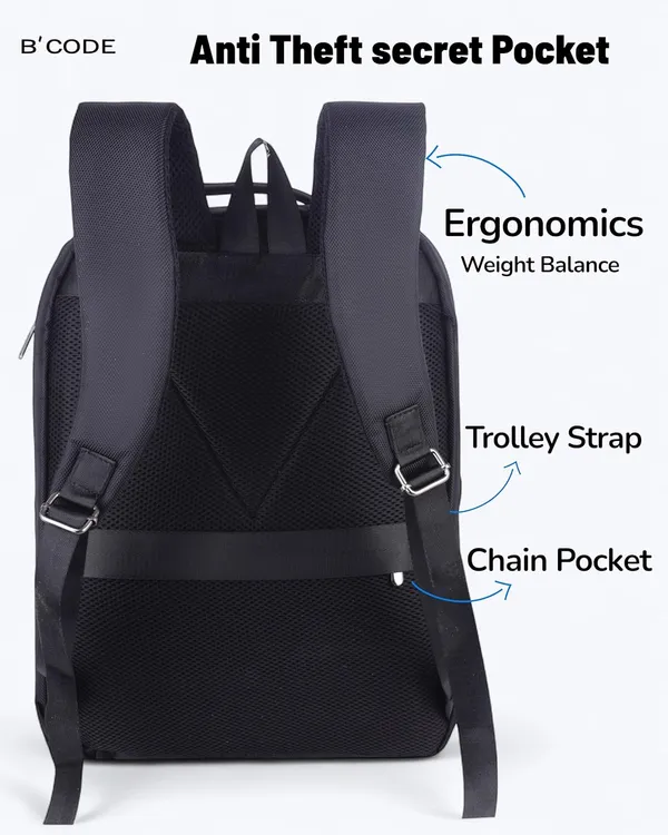 B'CODE_Duron_15.6_Inch_Premium_Laptop_Backpack_with_Cordura_Fabric_&_Vegan_Leather_Accents_for_Men_&_Women