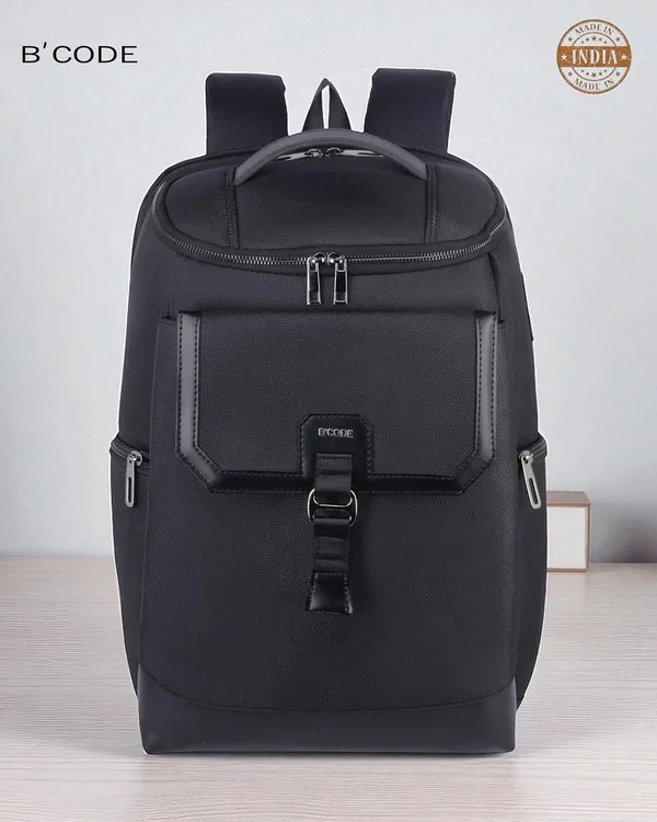 B'CODE_Duron_15.6_Inch_Premium_Laptop_Backpack_with_Cordura_Fabric_&_Vegan_Leather_Accents_for_Men_&_Women