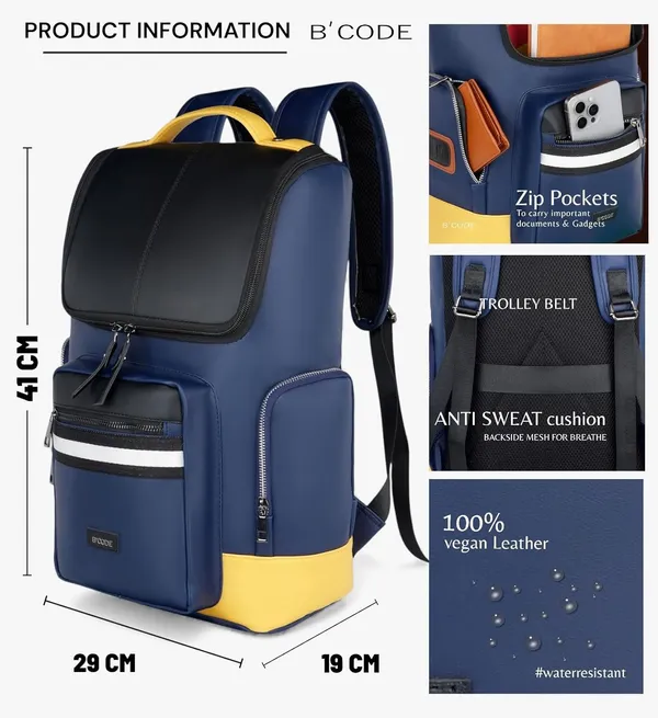 Bcode_Daypack_26L_Water-Resistant_Laptop_Backpack_with_Trolley_Sleeve