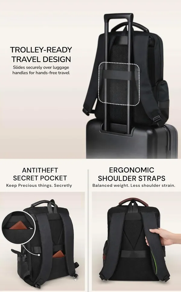 BCODE_TRANSIT_Black_Laptop_Backpack_For_Unisex