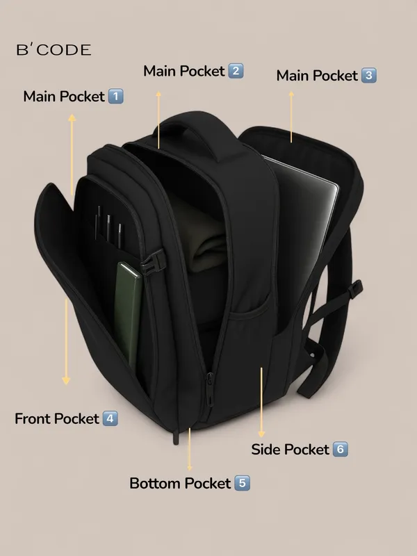 B'CODE_TravelMate_40L_Water-Resistant_Travel_Laptop_Backpack_for_Men_&_Women_(15.6_Inch)