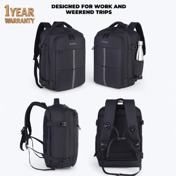 B'CODE_TravelMate_40L_Water-Resistant_Travel_Laptop_Backpack_for_Men_&_Women_(15.6_Inch)
