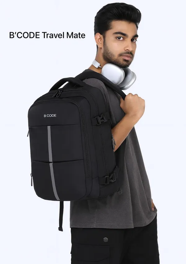 B'CODE_TravelMate_40L_Water-Resistant_Travel_Laptop_Backpack_for_Men_&_Women_(15.6_Inch)