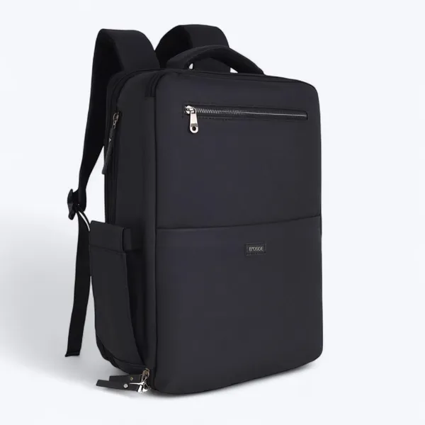 ELITE_Overnighter_Leather_Laptop_Backpack_|_Stylish_Bucket_Design_with_Multifunctional_Pockets_|_Water-Resistant_&_Durable_Travel_and_Office_Bag_for_Men_&_Women_–_BLACK