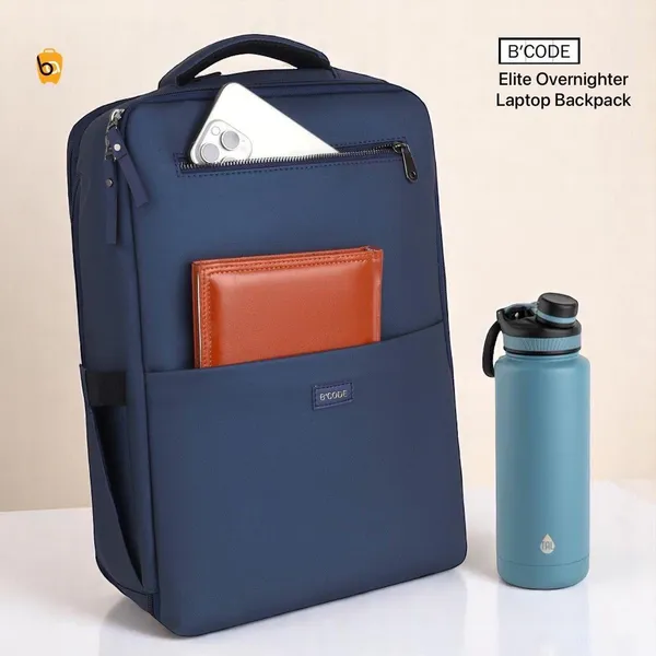 Elite_Overnighter_Leather_Laptop_Backpack_|_Stylish_Bucket_Design_with_Multifunctional_Pockets_|_Water-Resistant_&_Durable_Travel_and_Office_Bag_for_Men_&_Women_–_navy