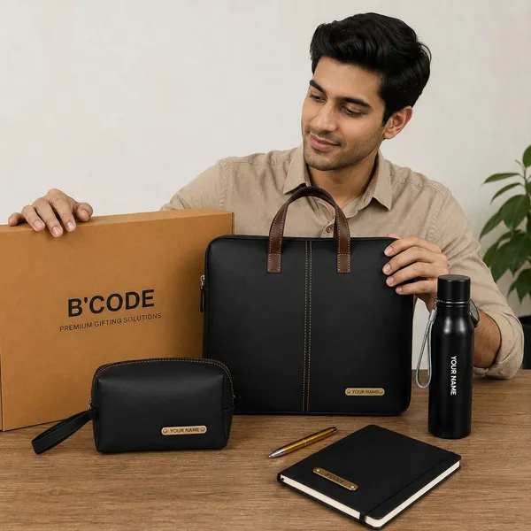 B'CODE_Premium_Personalised_Executive_Corporate_Gift_Hamper_(5-Piece_Set)_–_Laptop_Bag,_Stainless_Steel_Bottle,_Diary,_Pouch_&_Metallic_Pen