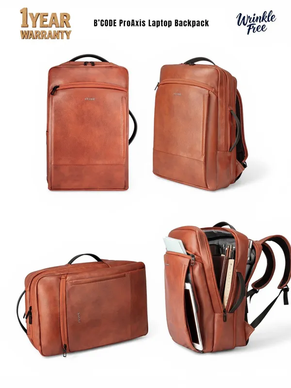 Pro_Axis_38L_Vegan_Leather_Laptop_Backpack_For_Men_And_Women_Expandable_Office_Bag_Fits_15.6_Inch_Laptop_Anti_Theft_Pocket_Multi_Compartment_Business_Backpack_1_Year_Warranty