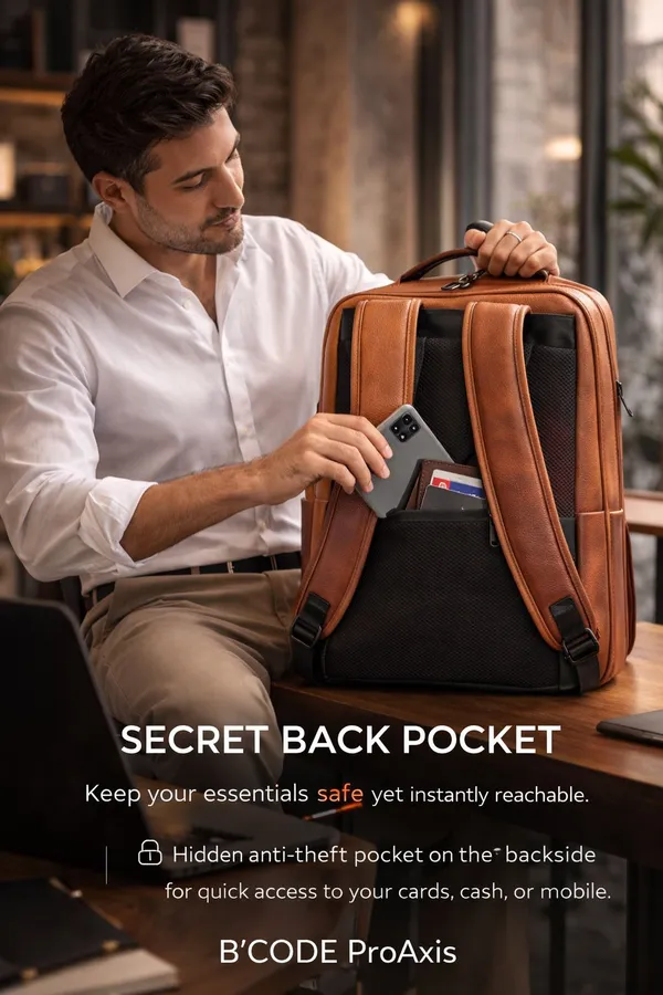 Pro_Axis_38L_Vegan_Leather_Laptop_Backpack_For_Men_And_Women_Expandable_Office_Bag_Fits_15.6_Inch_Laptop_Anti_Theft_Pocket_Multi_Compartment_Business_Backpack_1_Year_Warranty