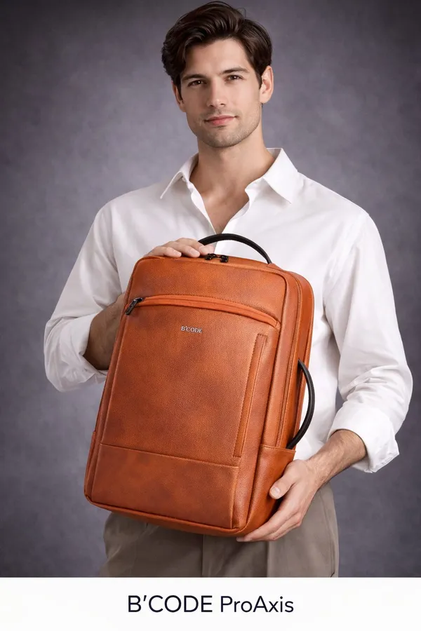 Pro_Axis_38L_Vegan_Leather_Laptop_Backpack_For_Men_And_Women_Expandable_Office_Bag_Fits_15.6_Inch_Laptop_Anti_Theft_Pocket_Multi_Compartment_Business_Backpack_1_Year_Warranty